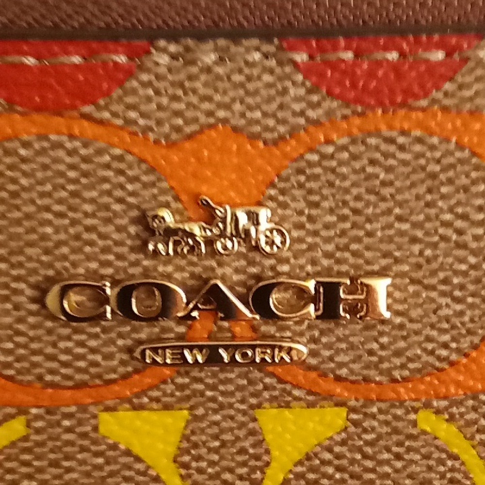 NEW COACH NEW YORK Party Festival Travel One Size Brown-Tan Multi Colors PD P - Picture 9 of 11